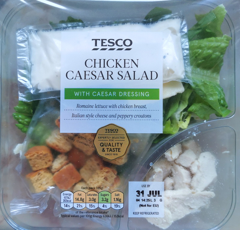 chicken caesar
                                                salad