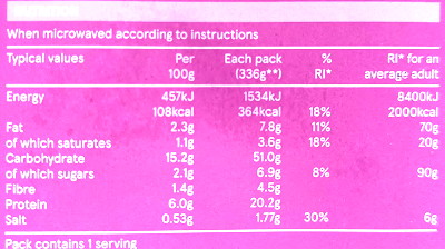 Nutritional
                                              information