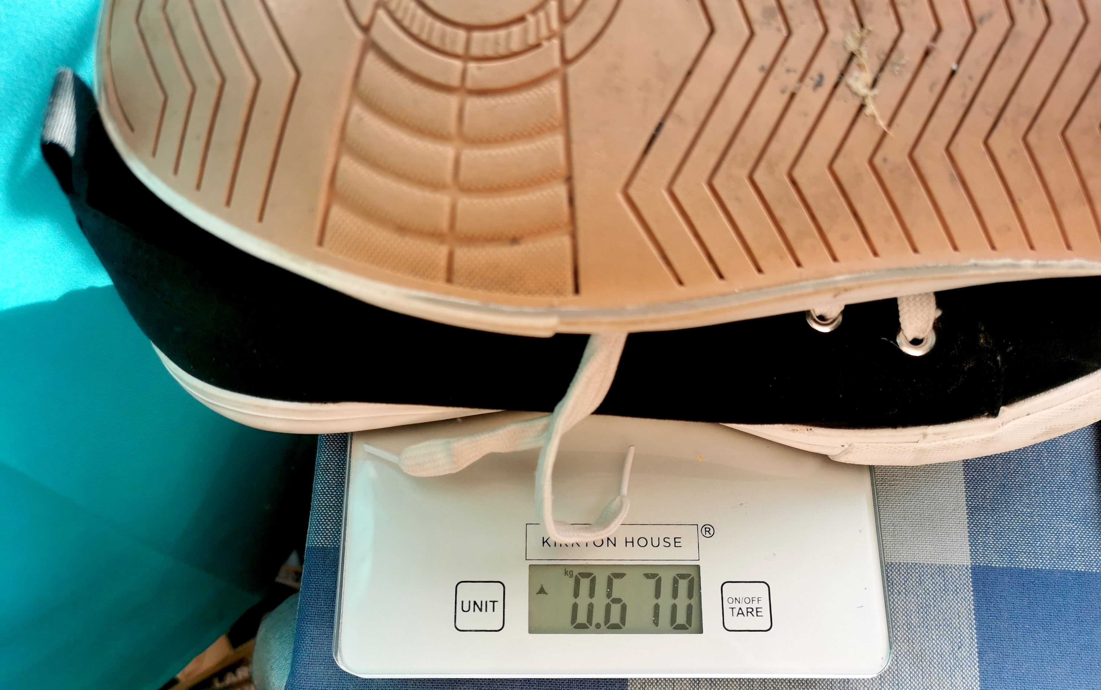 trainers on scales