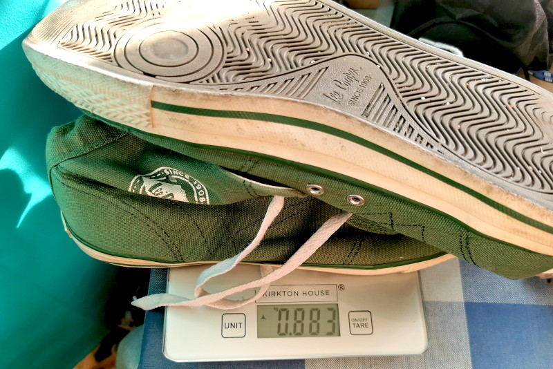 Lee Cooper trainers
                                                on scales