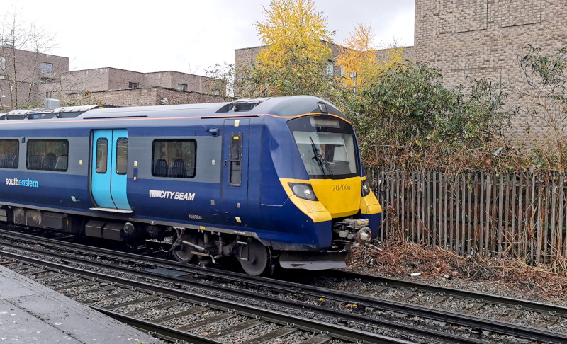 Train just leaving
                                                station