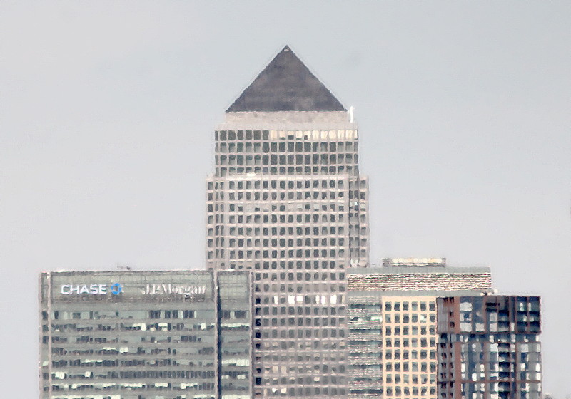 The top of Canary
                                                Wharf