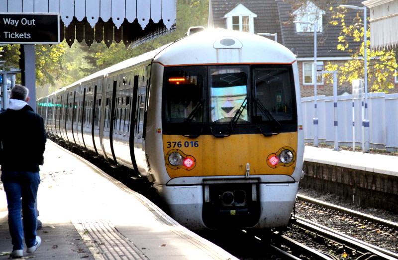 class 376 train
                                                  at Ladywell Station