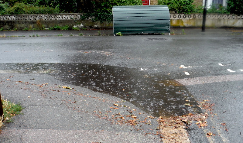 "localised
                                      flooding"