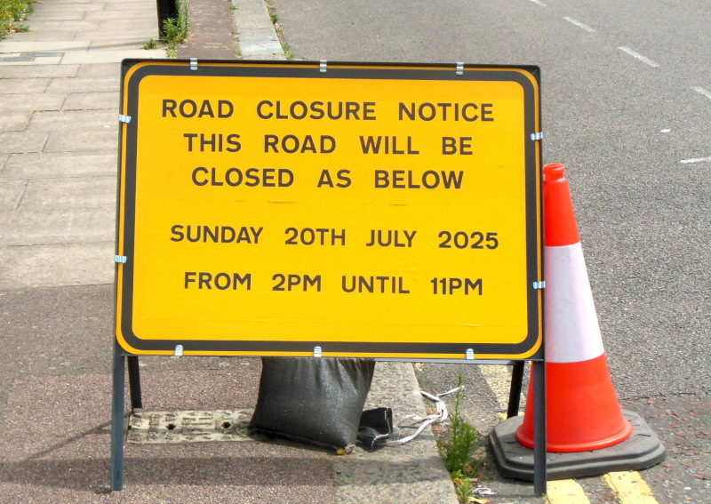 road
                                      closed sign