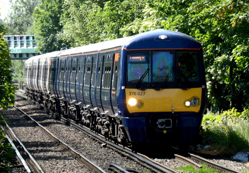 Class 376 train in new
                                            livery