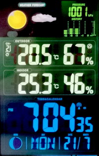 weather station at just gone 7pm