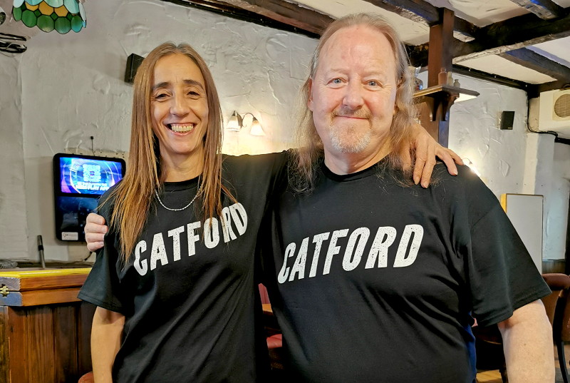 Ayse and me in our new
                                      t-shirts