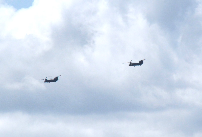 two of
                                      four Chinook helicopters
