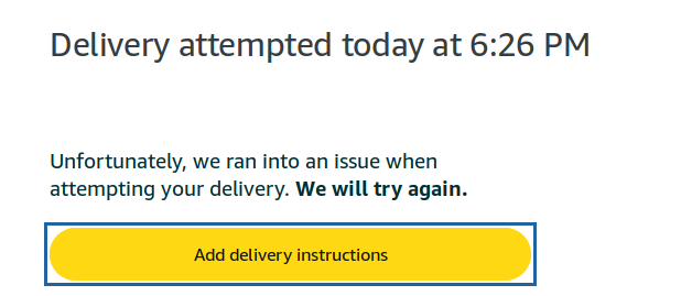 failed to deliver