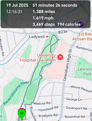 an anti-clockwise walk