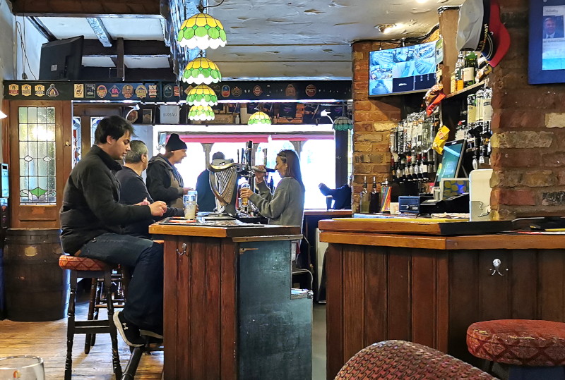 inside
                                      the pub