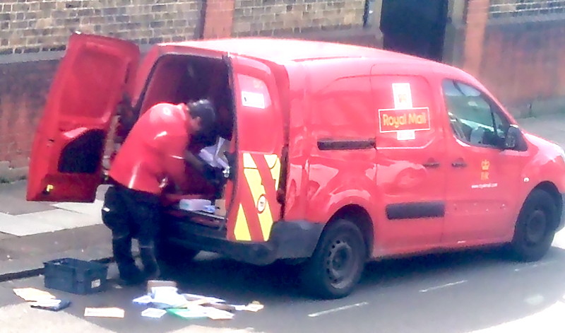 Post
                                          van and envelopes everywhere