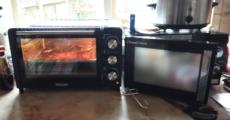 new
                                          oven/grill in place, and in
                                          use