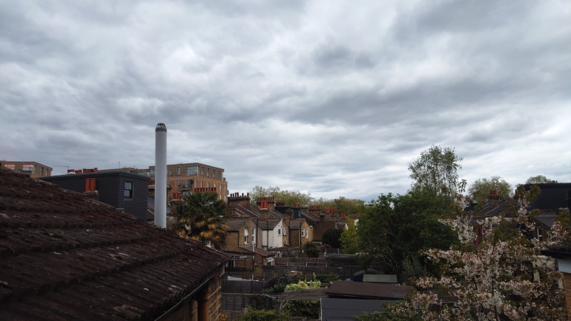 a
                                          heavy looking sky