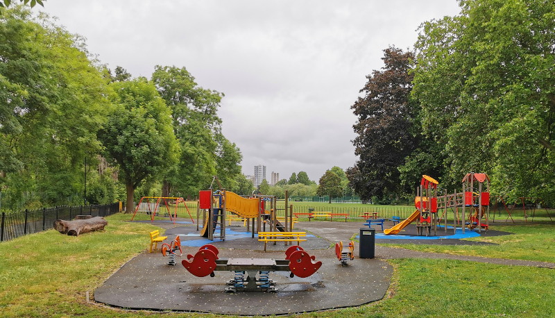 Empty kiddies playground