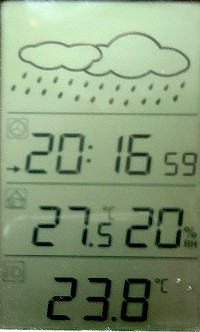Weather station says
                                        rain