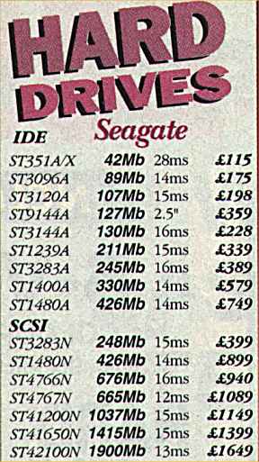Hard drive prices in 1993
