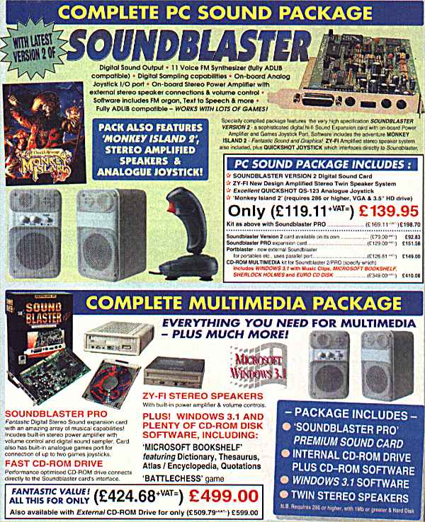 Prices for sound